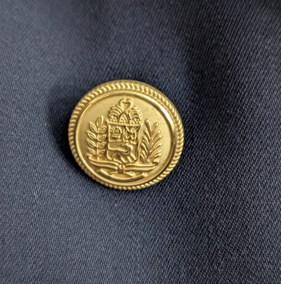 VTG NWT Saks Fifth Avenue women's 100% wool navy double-breasted blazer size 10 - Picture 6 of 7